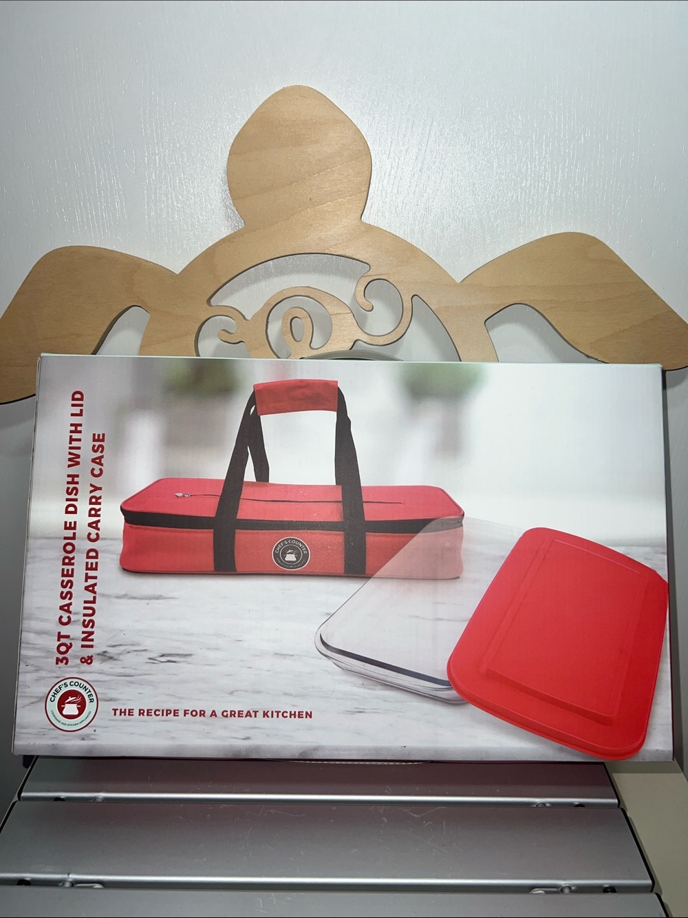 Chef’s Counter 3QT Casserole Dish With Red Lid & Insulated Carry Case